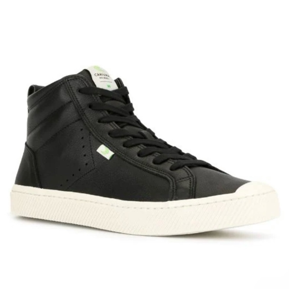 Cariuma Black High-Top Sneakers with White Sole
